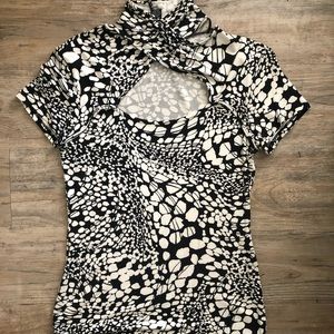 INC peek a boo neck top